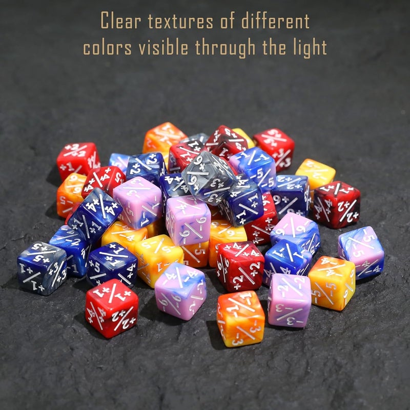 FIGURESLAB Store 110PCS MTG Keywords Tokens & 12mm Dice Counter for Magic The Gatering, Bulk Ability Tokens MTG Life Counters D20 Loyalty 6 Sided Dice, Compatible with TCG CCG Magic Card Gaming Accessories - Image 3